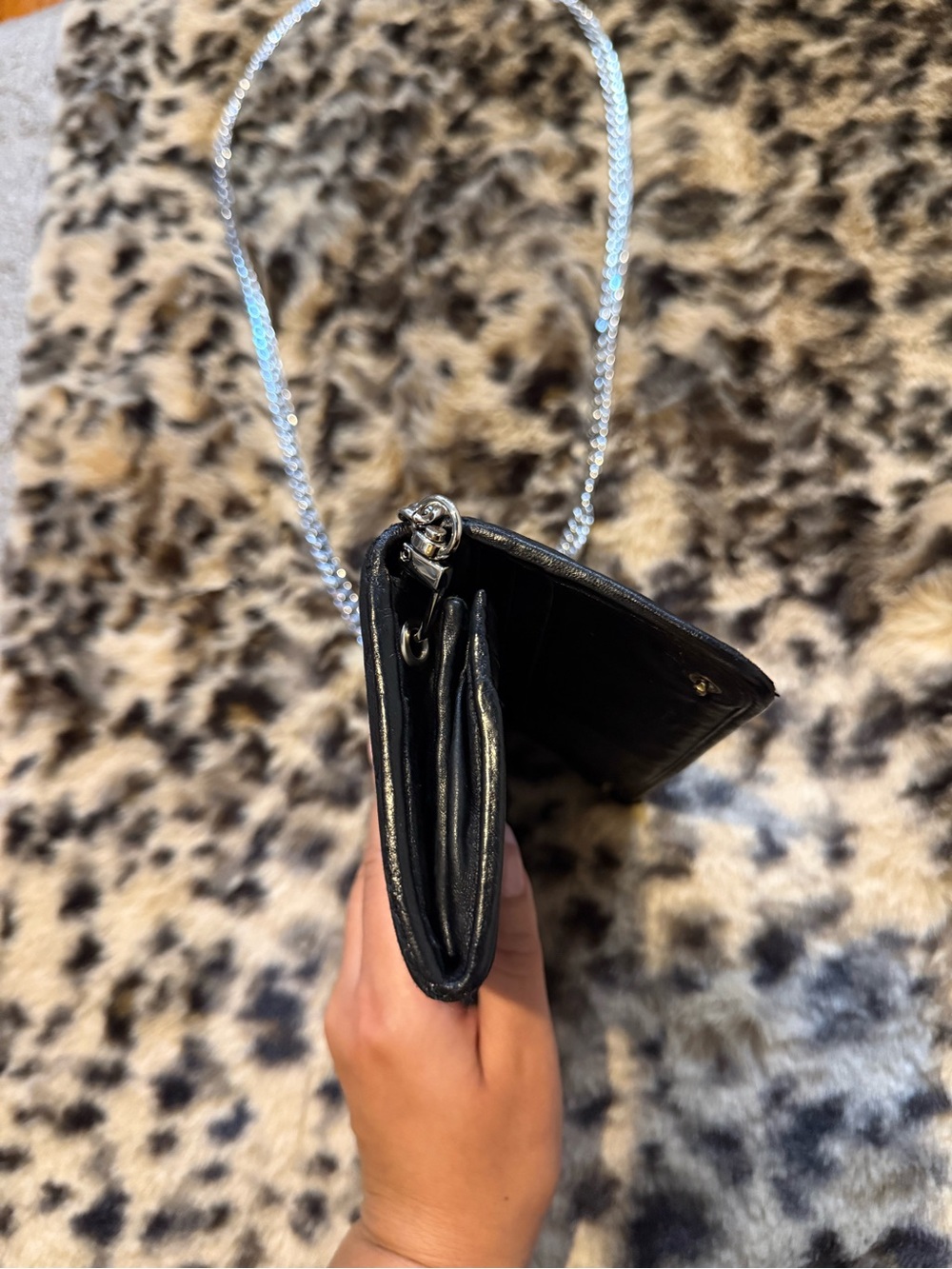 Prada Black Quilted Chain Crossbody Wallet - Picture 13 of 16